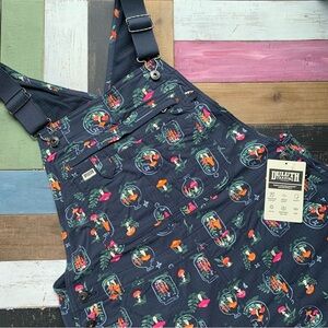 NWT Duluth Medium x31L Heirloom Gardening Lined Bib Overalls Mushroom Terrarium